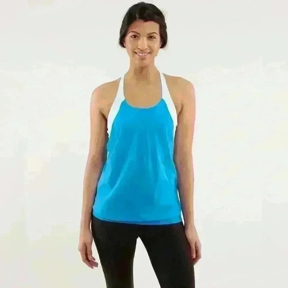 Lululemon Practice Freely Tank size 4 
Beach Blanket Blue / Aquamarine - Picture 2 of 15